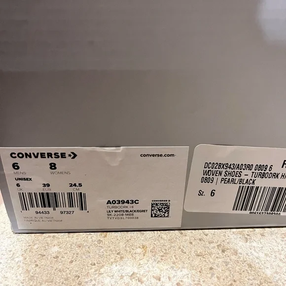 Converse Women's Black and White Furry High-Tops - Picture 6 of 11